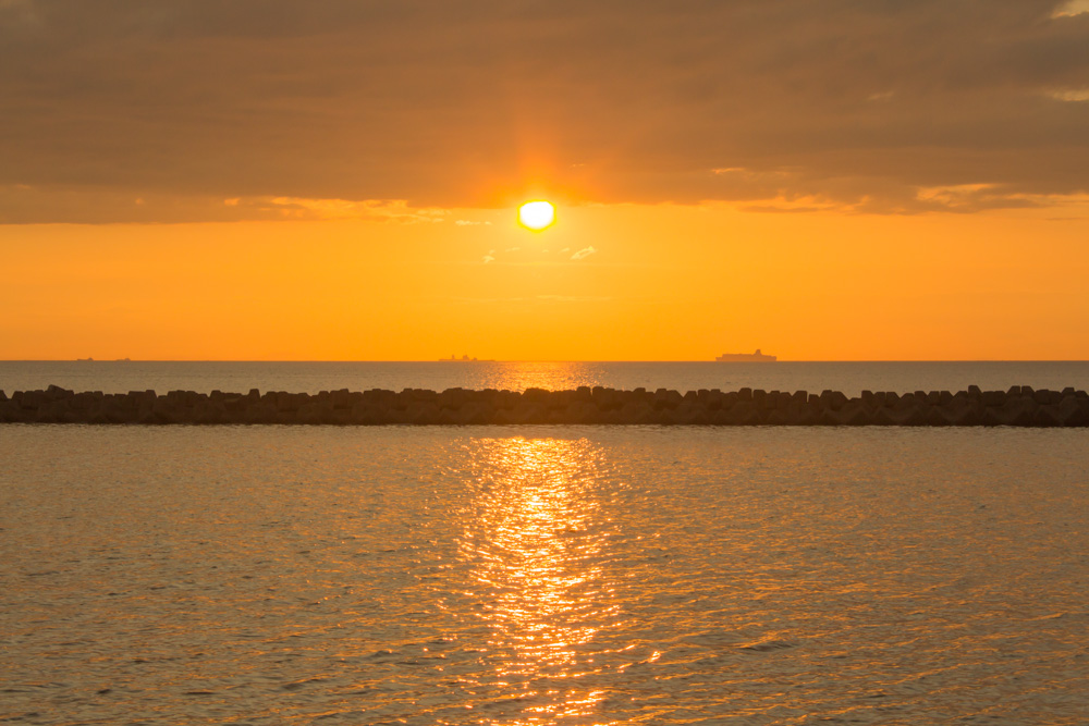 夕日